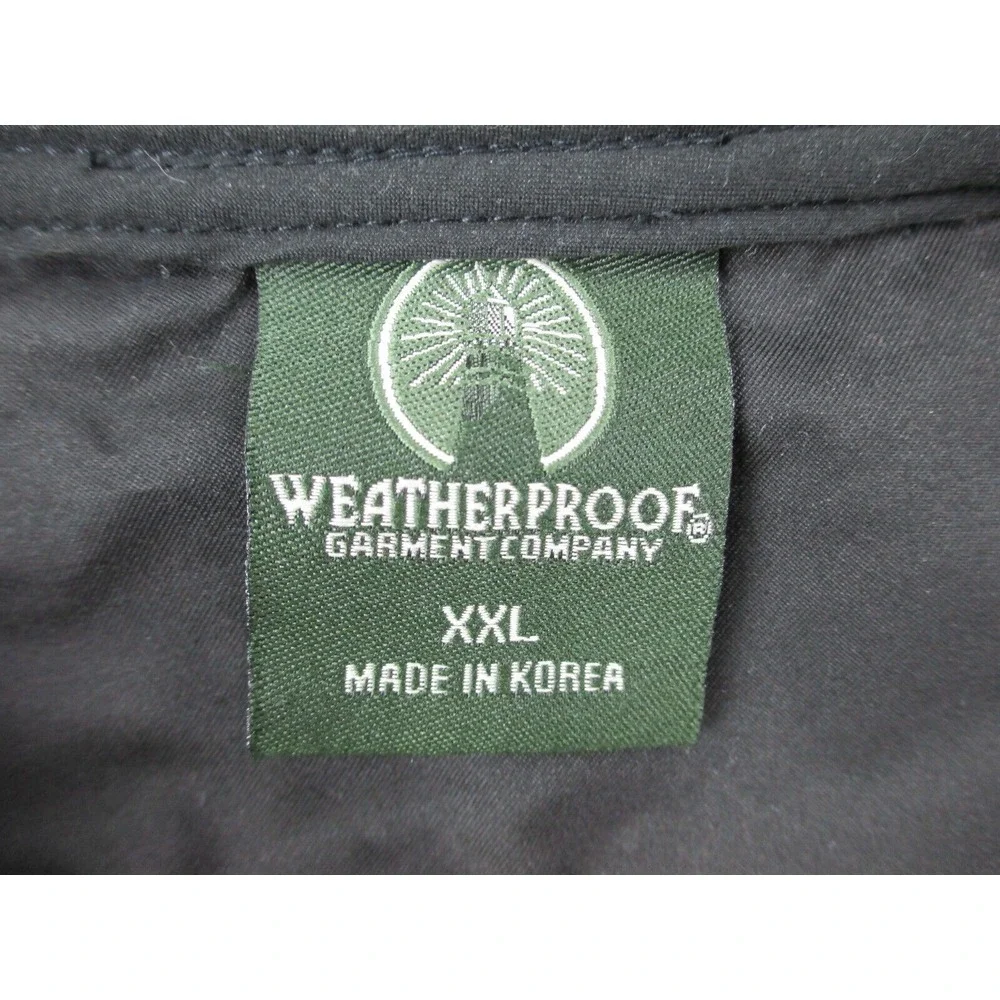 Weatherproof‎ Jacket Mens 2XL XXL Black Pullover Windbreaker Nascar Nextel Cup
